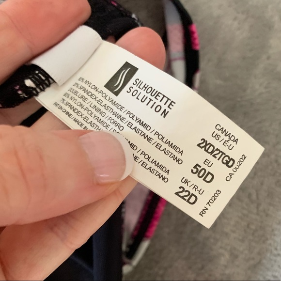 Silhouette Solutions Floral Tankini Top Sz 22D - Picture 10 of 12